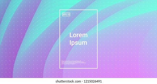 Wave Trendy background. Creative flow shapes. Geometric gradient composition wallpaper. Abstract Minimal Dynamic colorful wavy elements. Template for Cover Poster Flyer. Vector illustration EPS10.