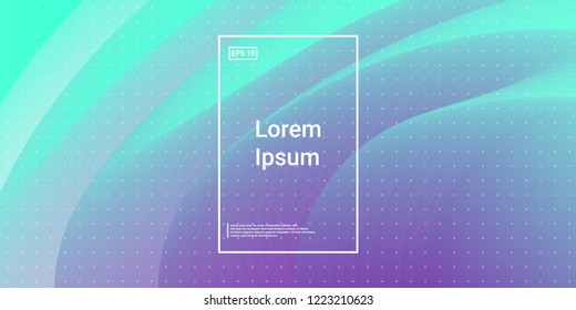 Wave Trendy background. Creative flow shapes. Geometric gradient composition wallpaper. Abstract Minimal Dynamic colorful wavy elements. Template for Cover Poster Flyer. Vector illustration EPS10.