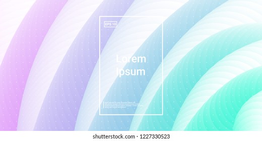 Wave Trendy background. Creative flow shapes. Geometric gradient composition wallpaper. Abstract Minimal Dynamic colorful wavy elements. Template for Cover Poster Flyer. Vector illustration EPS10.