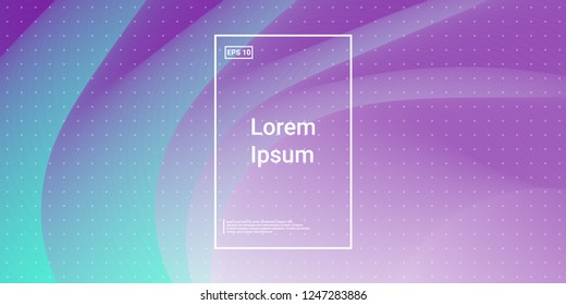 Wave Trendy background. Creative flow shapes. Geometric gradient composition wallpaper. Abstract Minimal Dynamic colorful wavy elements. Template for Cover Poster Flyer. Vector illustration EPS10.