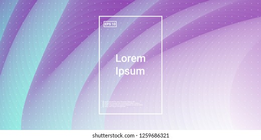 Wave Trendy background. Creative flow shapes. Geometric gradient composition wallpaper. Abstract Minimal Dynamic colorful wavy elements. Template for Cover Poster Flyer. Vector illustration EPS10.
