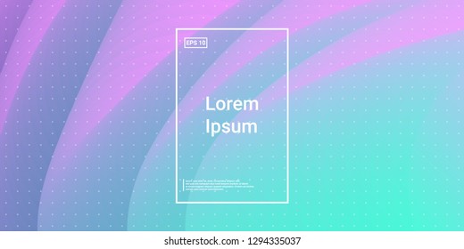 Wave Trendy background. Creative flow shapes. Geometric gradient composition wallpaper. Abstract Minimal Dynamic colorful wavy elements. Template for Cover Poster Flyer. Vector illustration EPS10.