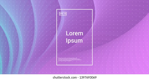 Wave Trendy background. Creative flow shapes. Geometric gradient composition wallpaper. Abstract Minimal Dynamic colorful wavy elements. Template for Cover Poster Flyer. Vector illustration EPS10