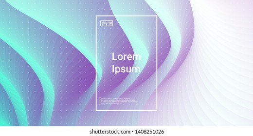 Wave Trendy background. Creative layout flow shapes. Minimal Geometric gradient layout wallpaper. Abstract Minimal Dynamic wavy elements. Template Cover Poster Flyer. Vector illustration EPS10.