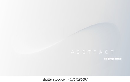 Wave trendy geometric abstract background with white and grey gradient. Futuristic web layout or poster design. 