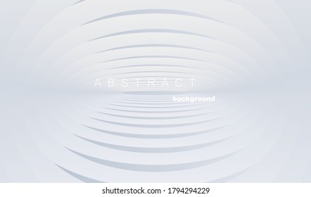 Wave trendy geometric perspective abstract background with white and grey gradient. Futuristic web layout or poster interior design. 