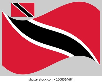 Wave Trinidad and Tobago Flag Vector
