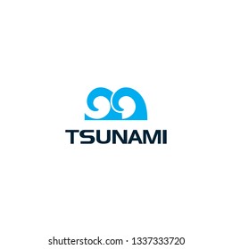 Wave tsunami icon. Flat illustration of wave tsunami vector icon isolated on white background