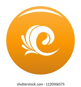 Wave tsunami icon. Simple illustration of wave tsunami vector icon for any design orange