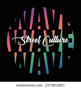 Wave - typography design for print t-shirt and other use