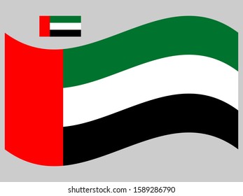 Wave United Arab Emirates Flag Vector illustration Eps 10