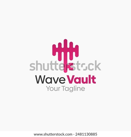 Wave Vault Logo Vector Template Design. Good for Business, Start up, Agency, and Organization