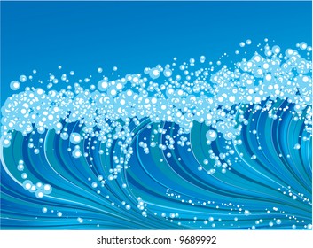 The wave. Vector background.