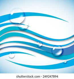 wave vector background water abstract illustration blue