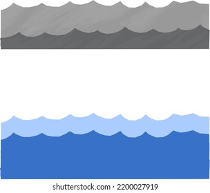 vector de onda, onda azul y negra, perfecto para el diseño de elementos