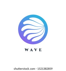 Wave Vector Design. Modern vector logo. wave icon