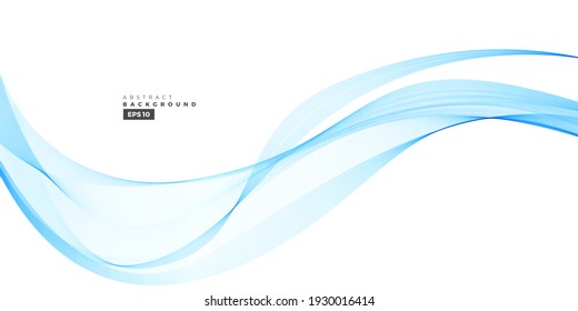 Wave vector element with abstract blue lines for website, banner and brochure, Curve flow motion illustration, transparent Vector lines, Abstract background design.
