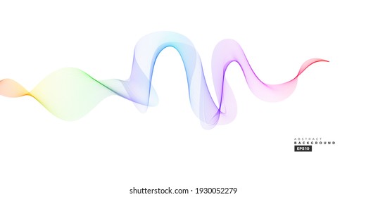Fondo colorido de la onda de la línea de smokey para usos múltiples como folleto, portada, volante. 
Elemento gráfico de onda abstracta