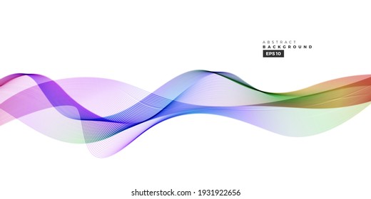 Resumen de diseño de fondo de ondas de línea para usos múltiples como folleto, portada, volante. 
Elemento aislado de onda gráfica moderna
