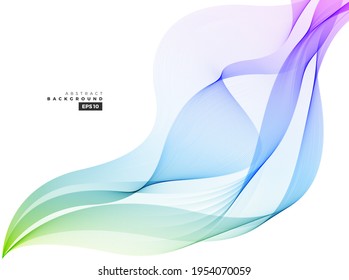Wave vector element with abstract colorful gradient lines for website, banner and brochure, Curve flow motion illustration, 
Smoke design, Vector lines, Modern background design.
