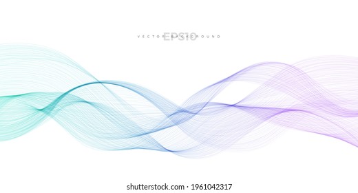 Wave vector element with abstract colorful gradient lines for website, banner and brochure, Curve flow motion illustration, Vector lines, Modern background design.