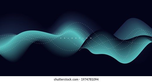 Wave vector element with abstract colorful gradient lines for website, banner and brochure, Curve flow motion illustration, Vector lines, Modern background design.