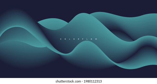 Wave vector element with abstract colorful gradient lines for website, banner and brochure, Curve flow motion illustration, Vector lines, Modern background design.