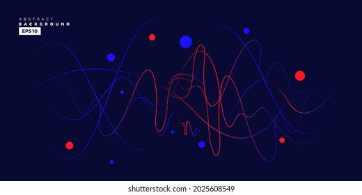 Wave vector element with abstract colorful gradient lines for website, banner and brochure, Curve flow motion illustration, vector lines, Modern background design.