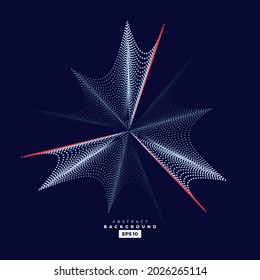 Wave vector element with abstract colorful gradient lines for website, banner and brochure, Curve flow motion illustration, vector dot lines, Modern background design.