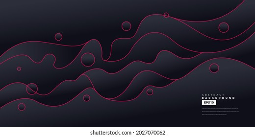 Wave vector element with abstract colorful gradient lines for website, banner and brochure, Curve flow motion illustration, vector lines, Modern background design.