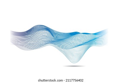 Wave vector element with abstract lines for website, banner and brochure. Wave of lines. Curve flow motion illustration. Modern background design. Lace effect.