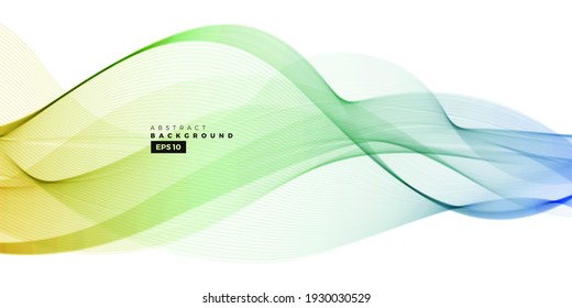 Wave vector element with colorful gradient lines for website, banner and brochure, Curve flow motion illustration, Vector lines, Modern background design.