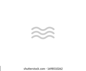 Wave Vector Flat Icon. Isolated Ocean Wave Emoji Illustration 