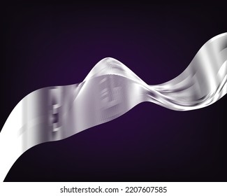 Diseño gráfico vectorial ondulado. Diseño de ilustración de flujo de aire.