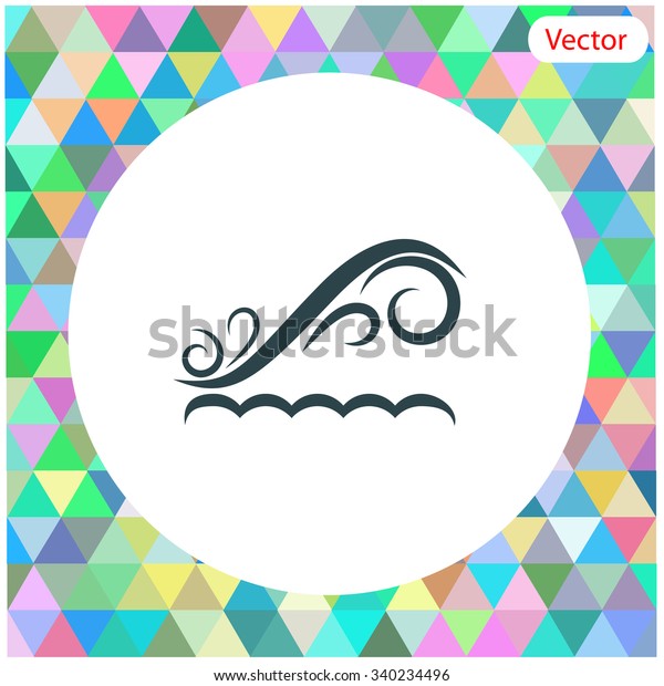 Wave Vector Icon Stock Vector (Royalty Free) 340234496