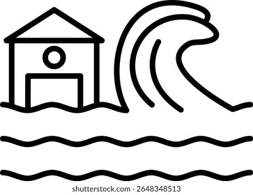 Wave vector icon. Can be used for printing, mobile and web applications.