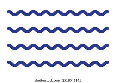 Wave vector icon in line style design for website design, app, UI, isolated on white background. Water waves symbol. Editable stroke. EPS 10 vector illustration.