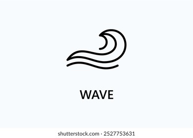 Icono De Vector De Onda O Ilustración De Logo