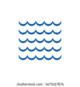 Wave vector icon on white background. Flat design.