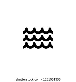 wave vector icon. wave sign on white background. wave icon for web and app