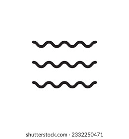 Wave vector icon. Waves flat sign design. Sea waves symbol pictogram. UX UI icon