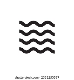 Wave vector icon. Waves flat sign design. Sea waves symbol pictogram. UX UI icon