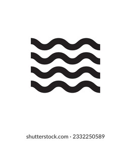 Wave vector icon. Waves flat sign design. Sea waves symbol pictogram. UX UI icon