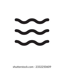 Wave vector icon. Waves flat sign design. Sea waves symbol pictogram. UX UI icon