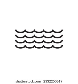 Wave vector icon. Waves flat sign design. Sea waves symbol pictogram. UX UI icon