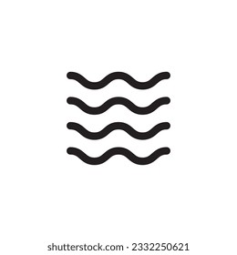 Wave vector icon. Waves flat sign design. Sea waves symbol pictogram. UX UI icon
