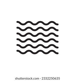 Wave vector icon. Waves flat sign design. Sea waves symbol pictogram. UX UI icon