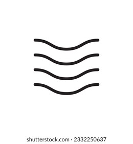 Wave vector icon. Waves flat sign design. Sea waves symbol pictogram. UX UI icon