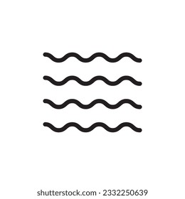 Wave vector icon. Waves flat sign design. Sea waves symbol pictogram. UX UI icon