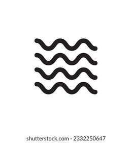 Wave vector icon. Waves flat sign design. Sea waves symbol pictogram. UX UI icon